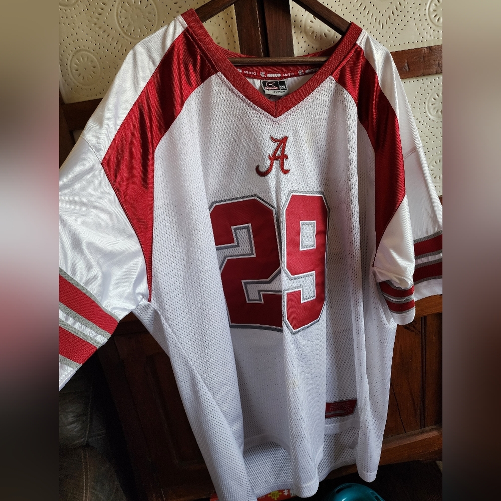 Colosseum White and Red Alabama Crimson Tide Football Sports Jersey XXL #29